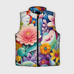 Женский жилет Лето объемные цветы