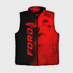 Женский жилет Ford - red gradient по-вертикали, цвет: 3D-черный