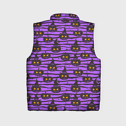 Женский жилет Хэллоуин - тыква со светящимися глазами / 3D-Черный – фото 2