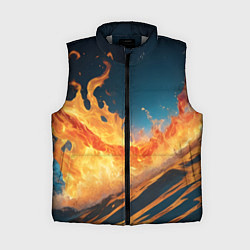Женский жилет Огонь и вода стихия, цвет: 3D-светло-серый