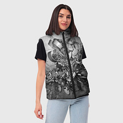 Женский жилет Абстракция оптический узор, цвет: 3D-светло-серый — фото 2
