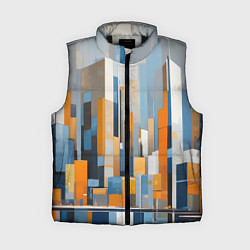 Женский жилет Архитектура город живопись, цвет: 3D-черный