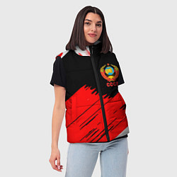 Женский жилет СССР краски абстрактные текстура, цвет: 3D-светло-серый — фото 2