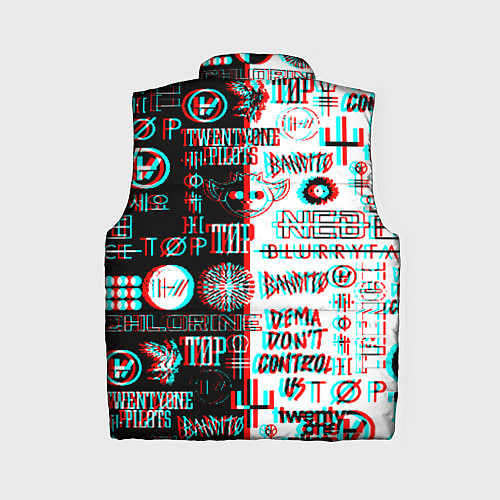 Женский жилет Twenty one pilots glitch pattern / 3D-Черный – фото 2