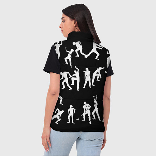 Женский жилет Silhouettes of moving people / 3D-Красный – фото 4