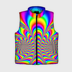 Женский жилет Оптические иллюзии волны неон