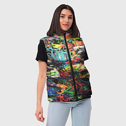 Женский жилет Кислотные рисунки психоделика, цвет: 3D-красный — фото 2