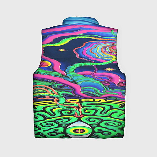 Женский жилет Оптические волны психоделика / 3D-Красный – фото 2