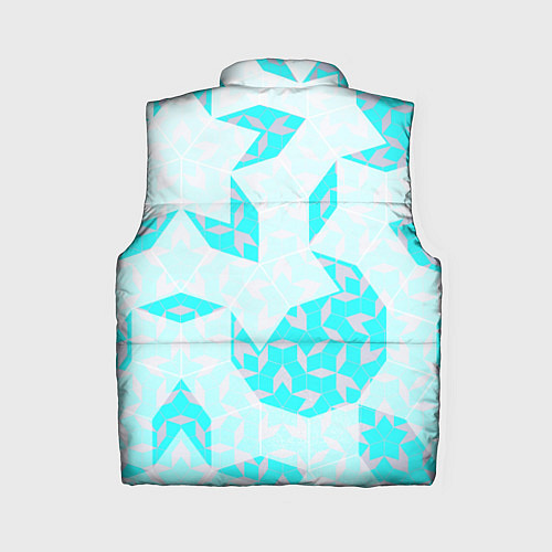 Женский жилет Паттерн Пенроуза : бирюзовый / 3D-Светло-серый – фото 2
