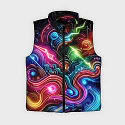 Женский жилет Красочная неоновая абстракция - нейроарт