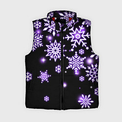 Женский жилет Снежинки в неоне