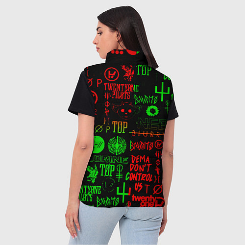 Женский жилет Twenty one pilots music steel / 3D-Красный – фото 4