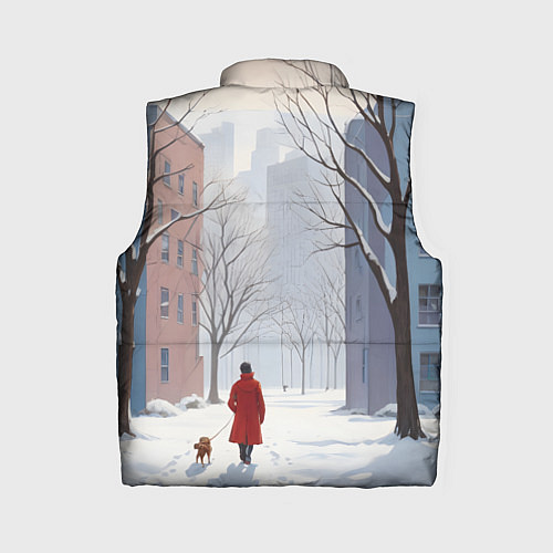 Женский жилет Прогулка зима / 3D-Черный – фото 2