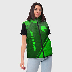 Женский жилет Date A Live - green gradient вертикально, цвет: 3D-черный — фото 2