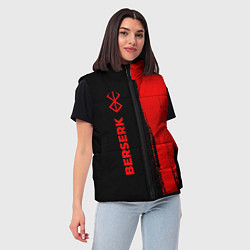 Женский жилет Berserk - red gradient по-вертикали, цвет: 3D-черный — фото 2