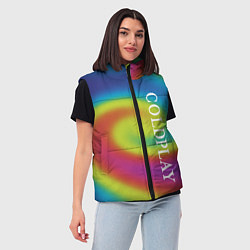 Женский жилет Coldplay moon music album, цвет: 3D-красный — фото 2