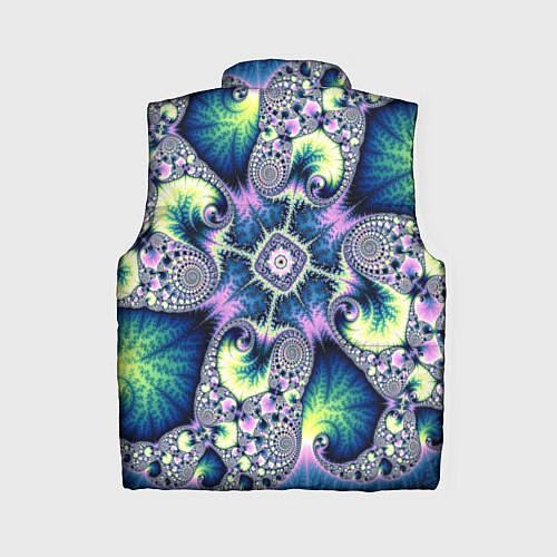 Женский жилет Оптический фрактал абстрактные узоры / 3D-Черный – фото 2