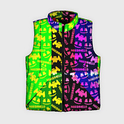 Женский жилет Marshmello pattern neon steel, цвет: 3D-красный