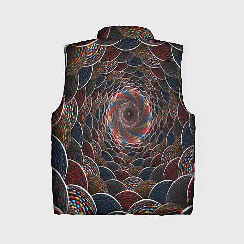 Женский жилет Оптические волны абстракция / 3D-Красный – фото 2