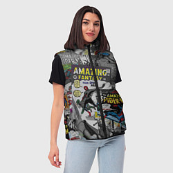 Женский жилет Spider-man comics, цвет: 3D-черный — фото 2