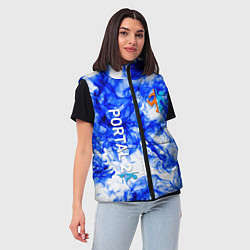 Женский жилет Portal 2 flame blue, цвет: 3D-красный — фото 2