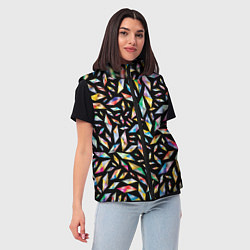 Женский жилет Осколки витража, цвет: 3D-черный — фото 2