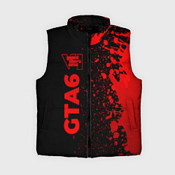Женский жилет GTA6 - red gradient по-вертикали, цвет: 3D-черный