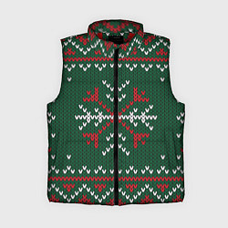 Женский жилет Knitted Snowflake Pattern