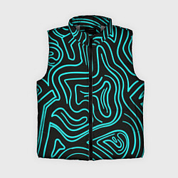 Женский жилет Абстракция из бирюзовых полос