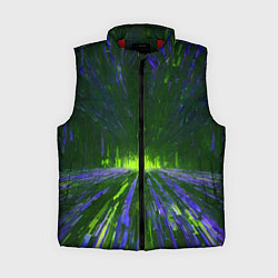 Женский жилет Абстрактный путь в зелёный портал, цвет: 3D-красный