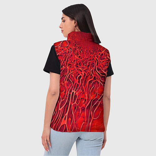 Женский жилет Красный симбионт абстракция / 3D-Красный – фото 4