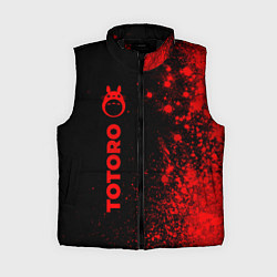 Женский жилет Totoro - red gradient по-вертикали, цвет: 3D-черный