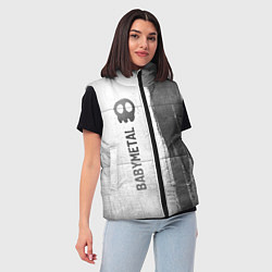 Женский жилет Babymetal - white gradient по-вертикали, цвет: 3D-черный — фото 2