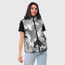 Женский жилет Бело-серый камуфляж, цвет: 3D-красный — фото 2