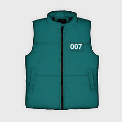 Женский жилет Игрок 007 - Игра в кальмара, цвет: 3D-черный