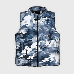 Женский жилет Камуфляж серо синий