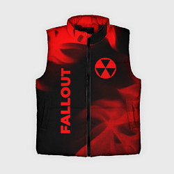 Женский жилет Fallout - red gradient вертикально, цвет: 3D-черный