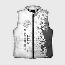 Женский жилет Leicester City - white gradient по-вертикали, цвет: 3D-черный