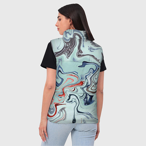 Женский жилет Crazy waves / 3D-Красный – фото 4