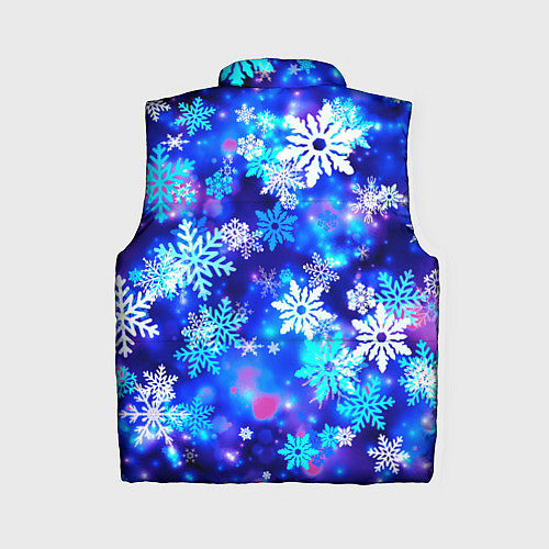 Женский жилет Яркие узоры снежинок / 3D-Черный – фото 2