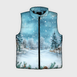 Женский жилет Новогодний снег