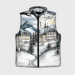 Женский жилет Заснеженный старый город