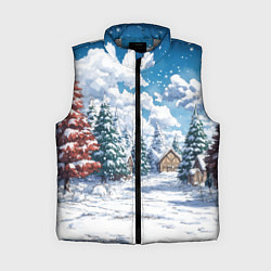 Женский жилет Предновогодняя природа