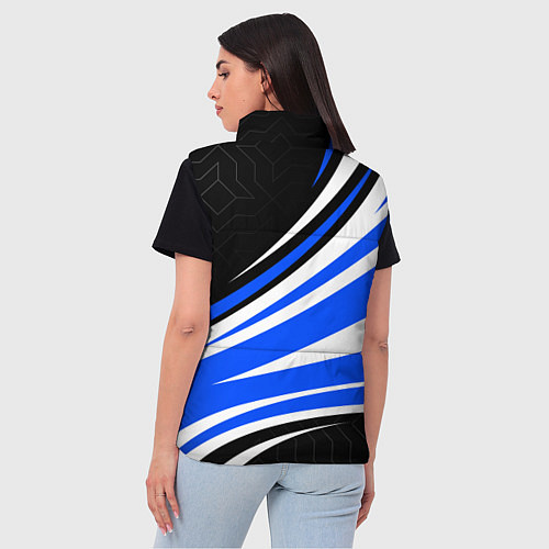 Женский жилет Субару - бело-синий / 3D-Красный – фото 4