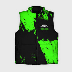 Женский жилет Arctic Monkeys - Зеленые брызги, цвет: 3D-светло-серый