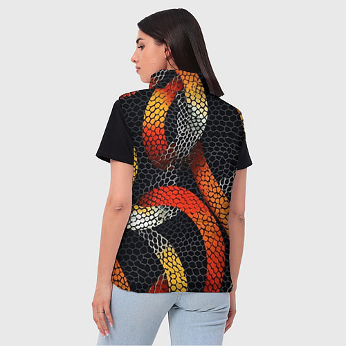 Женский жилет В змеях / 3D-Красный – фото 4
