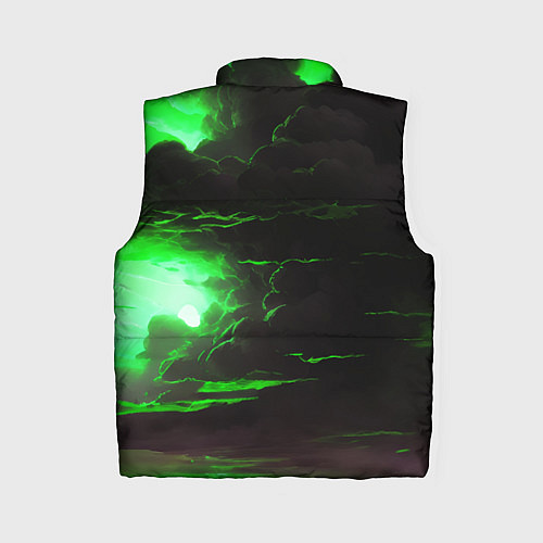 Женский жилет Кислотный зелёный закат / 3D-Красный – фото 2
