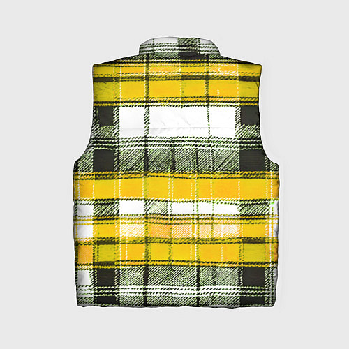 Женский жилет Чёрные полосы на жёлто-белом фоне / 3D-Светло-серый – фото 2