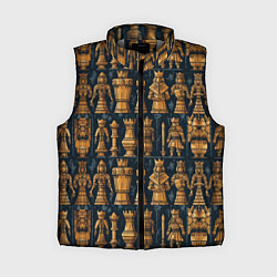 Женский жилет Ладья ферзь пешка и другие шахматные фигуры, цвет: 3D-светло-серый