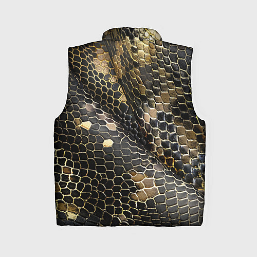 Женский жилет Кожаный змеиный принт / 3D-Светло-серый – фото 2